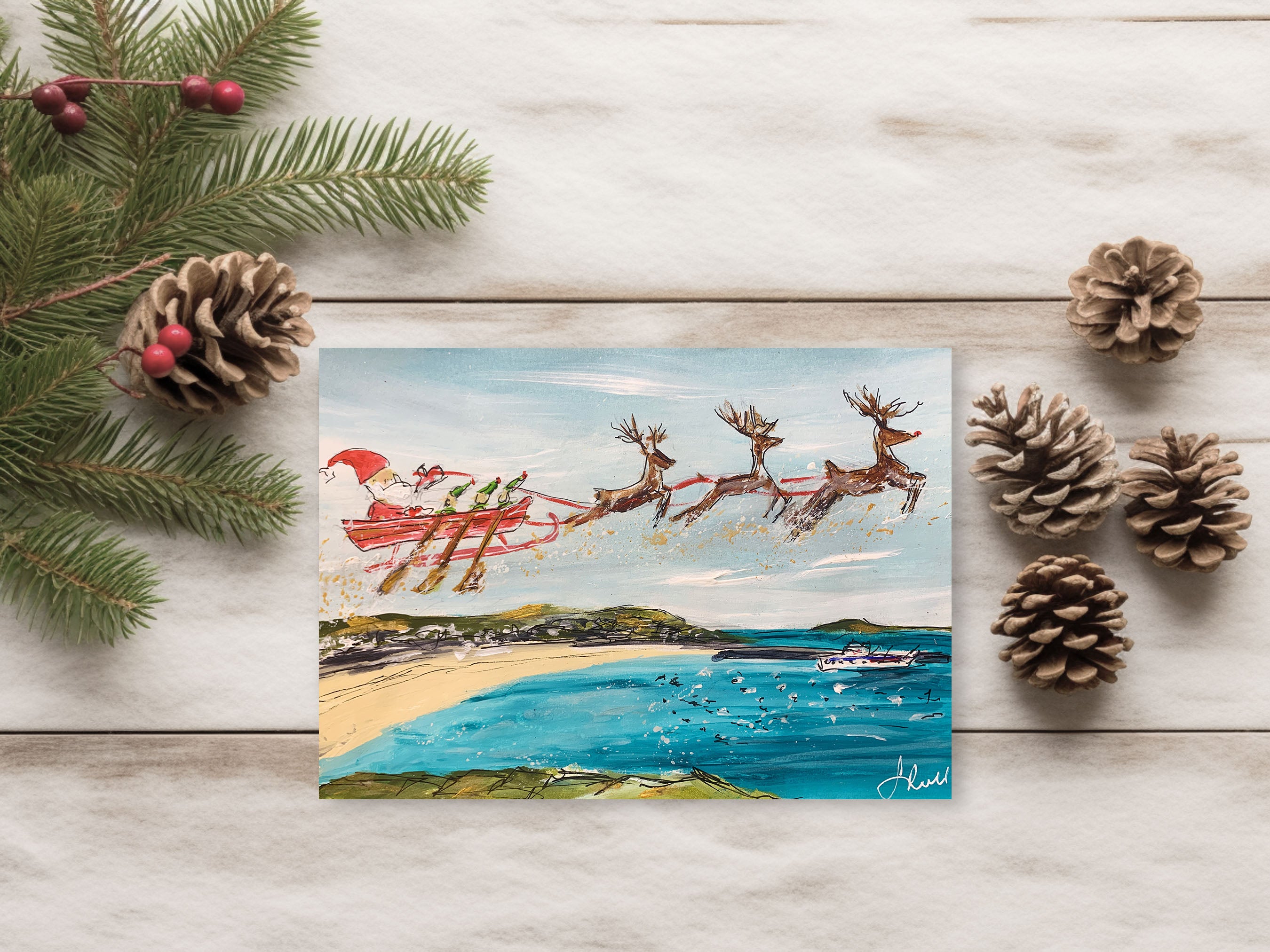 Gig Rowing Christmas Cards Sophie Bagnall Art