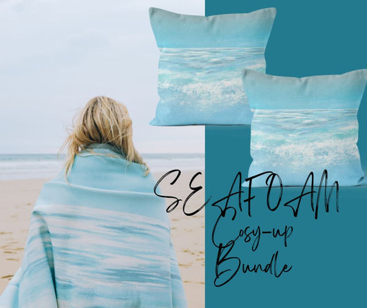 Blanket & Cushion Set: The "Coastal Cosy-Up" Bundle