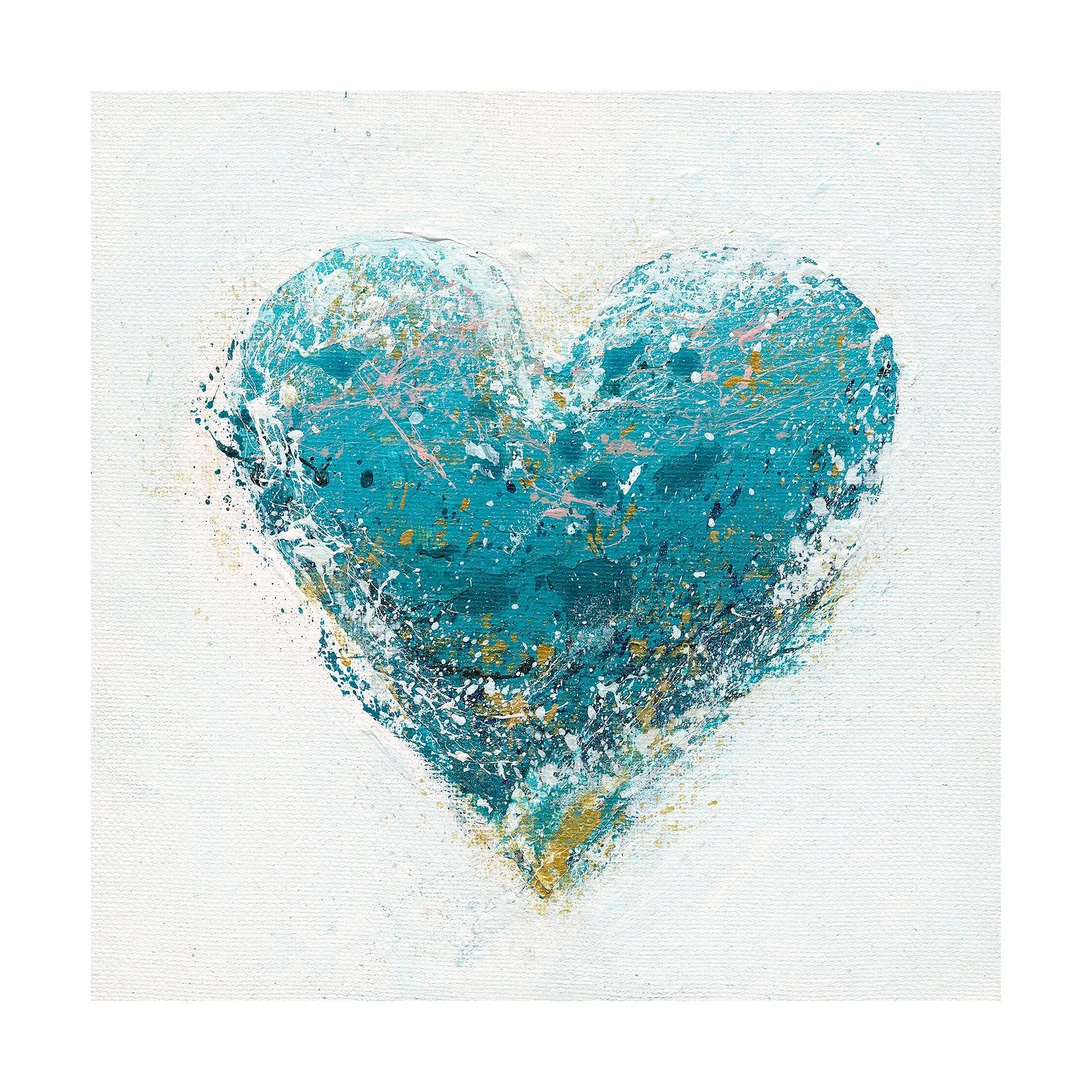 Ocean Heart Greeting Card- Pack of Five - Image #1