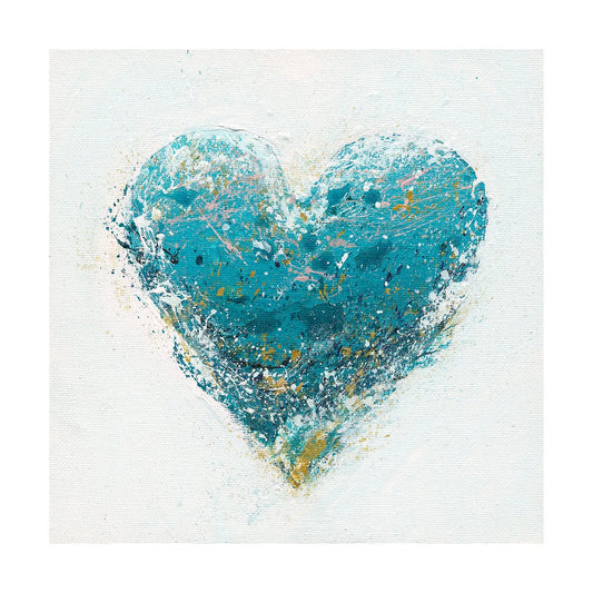 Ocean Heart Greeting Card- Pack of Five - Image #1