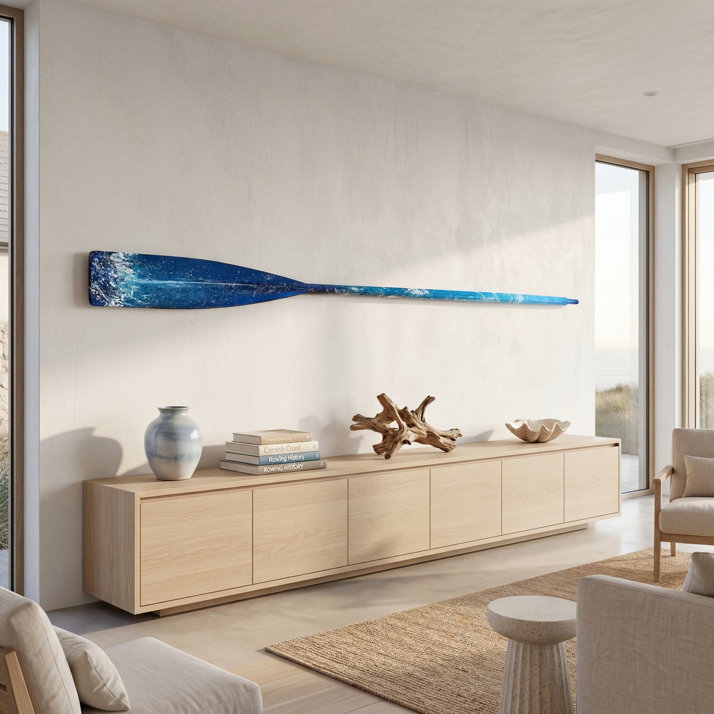 The Ocean Oar- Original Painted Gig Oar