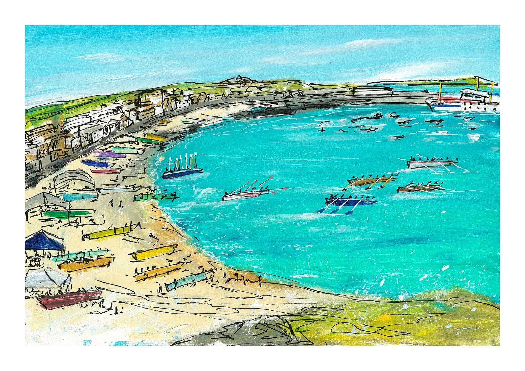 Gig Rowing Greeting Cards- Pack of Five – Sophie Bagnall Art